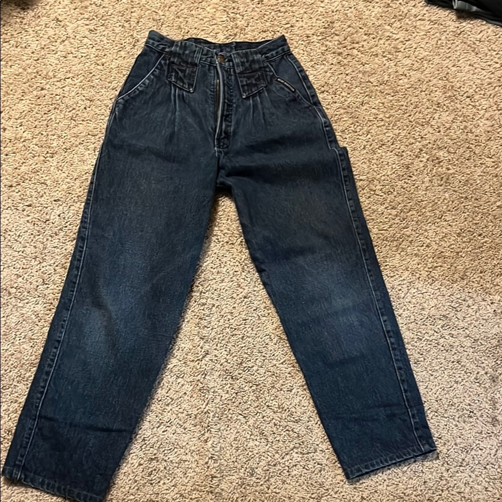 Vintage High-Waisted Denim Jeans Rocky Mountains